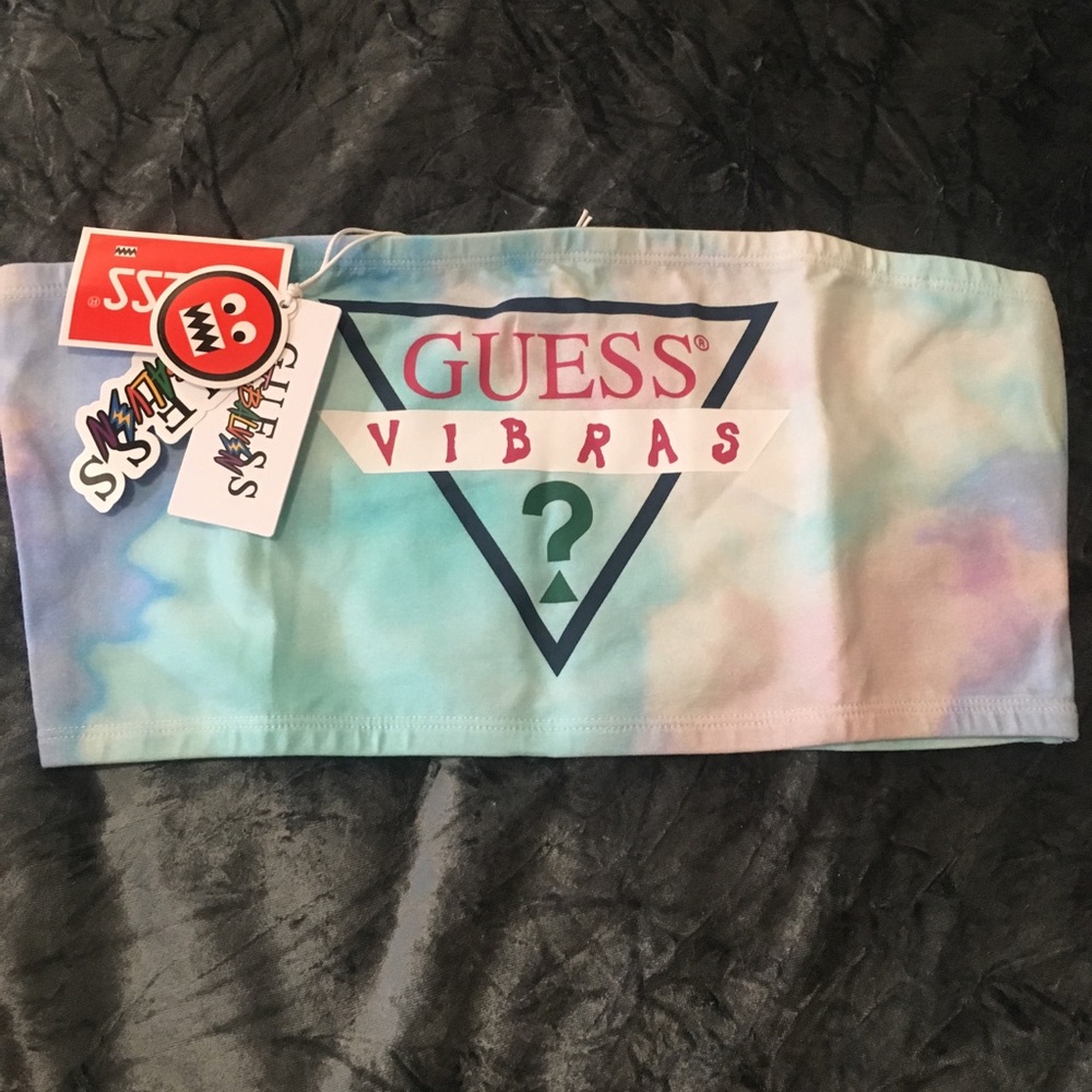Guess tie dye crop top